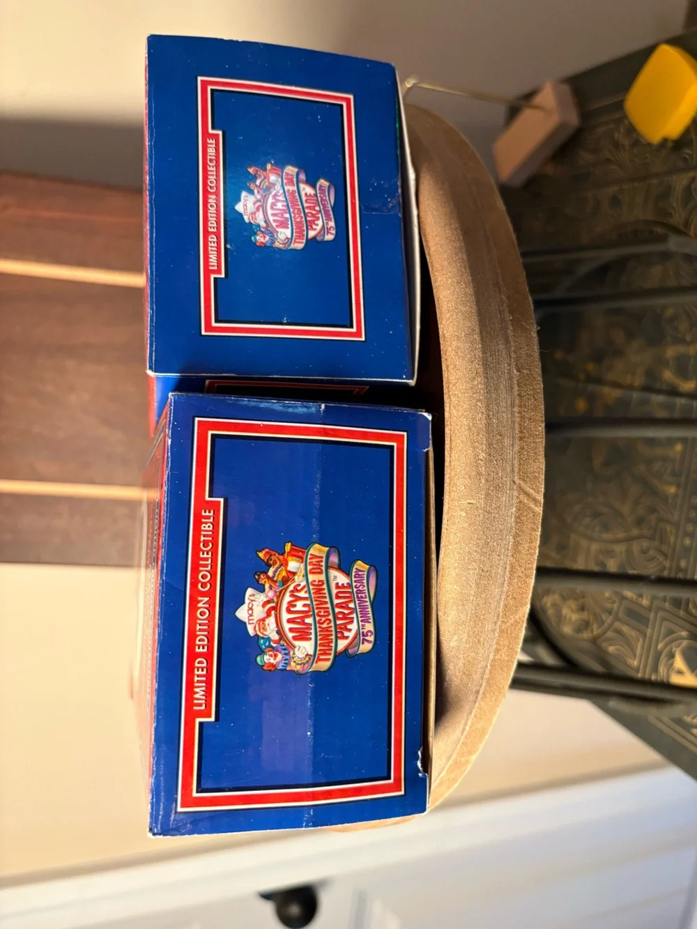 Set 2 Macy's Parade 75th Anniverary Ornaments: Hippo & Turkey in Orig Packaging